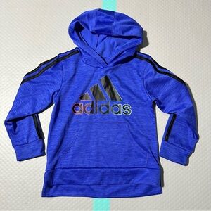 Adidas Kids Royal Blue Hoodie with Black Accents